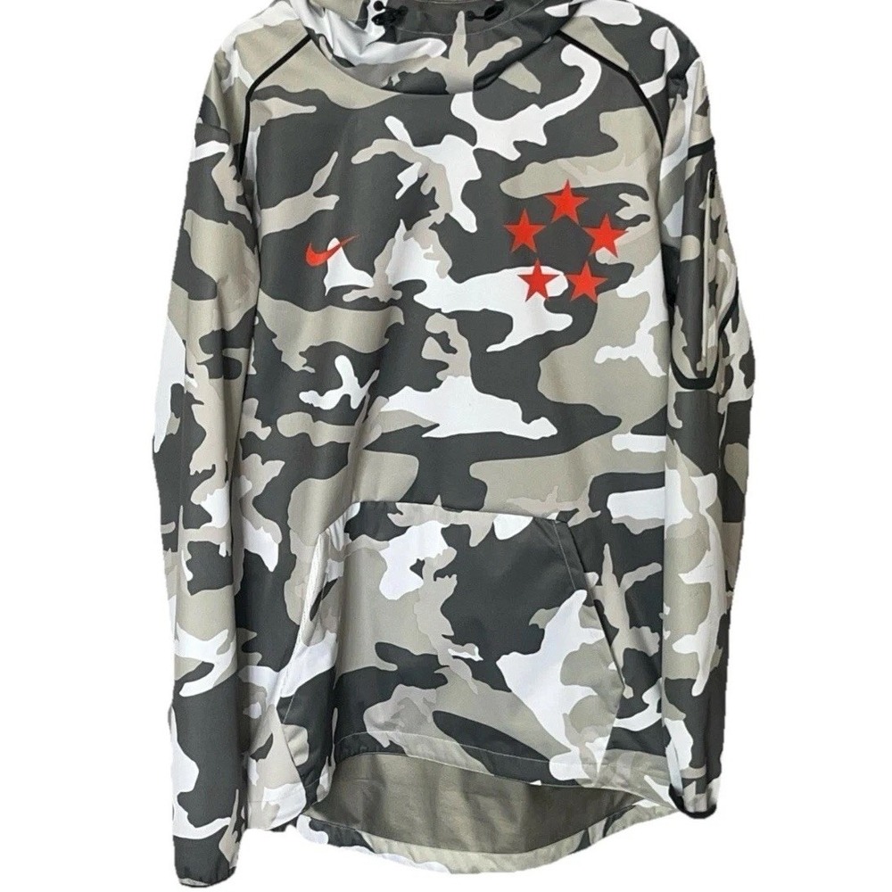 Nike Field General Fly Rush Alpha Pullover Men's M Gray/White Camo Football - Picture 11 of 13